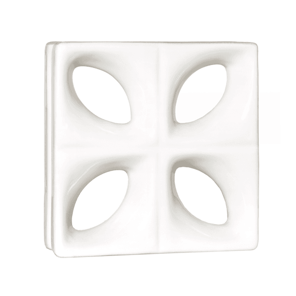 Cobogó Folha - Branco - 25x25 cm - vendido por peça