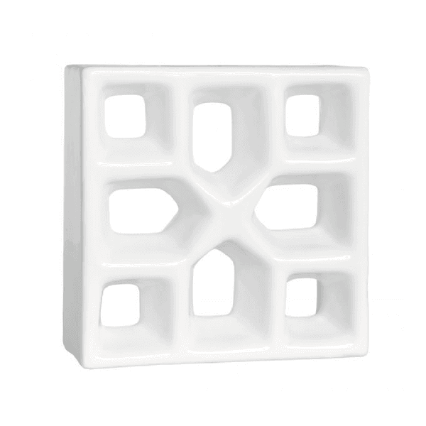 Cobogó Reto Xis - Branco - 20x20 cm - vendido por peça