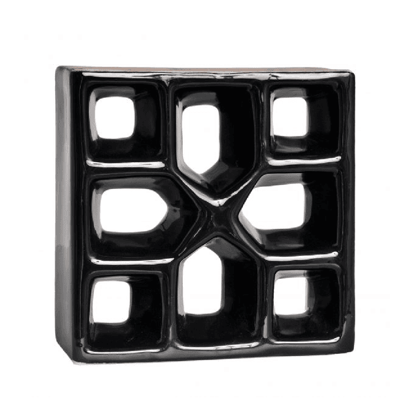 Cobogó Reto Xis - Preto - 20x20 cm - vendido por peça