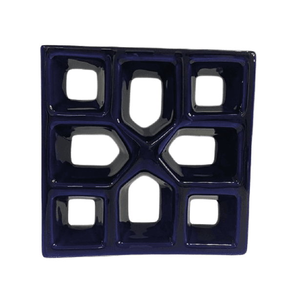 Cobogó Reto Xis - Azul Cobalto - 20x20 cm - vendido por peça