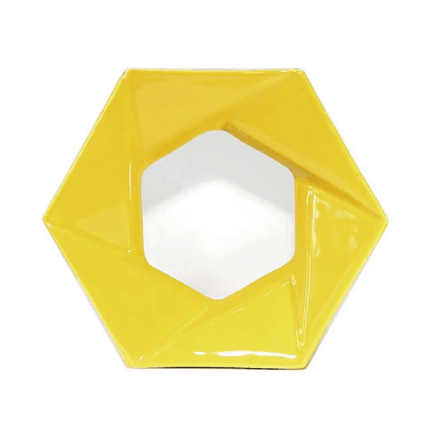 Cobogó de Louça Foco - Amarelo Canário - 25x29 cm - vendido por peça