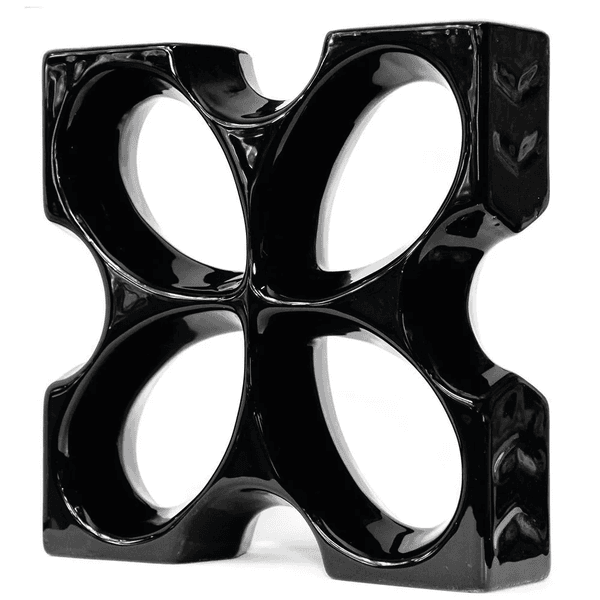 Cobogó de Louça Borboleta - Preto - 30x30 cm - vendido por peça