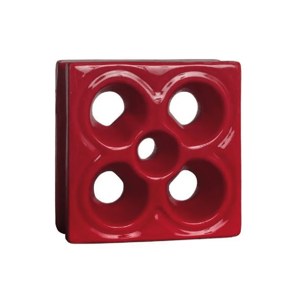 Cobogó Louça Flor - Vermelho - 20x20 cm - vendido por peça