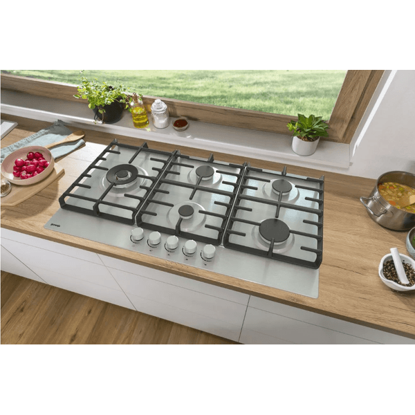 Cooktop a Gás GORENJE - 5 Bocas, Inox, 90cm, 220V