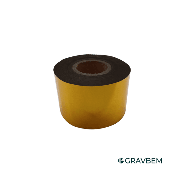 Fita Foil Hotstamping Dourado Fosco 4cm 