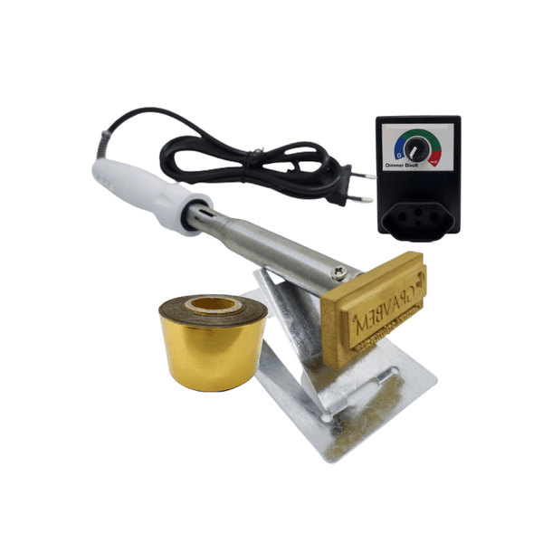 Ferro de Solda Adaptado 220V + Dimmer+ Fita Foil+ Clichê 3cmx1cm 