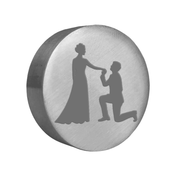 Sinete Clichê Aluminio Pedido de Casamento