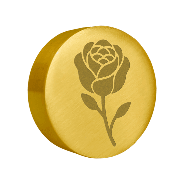 Sinete Clichê para Lacrar Convite Flor Rosa