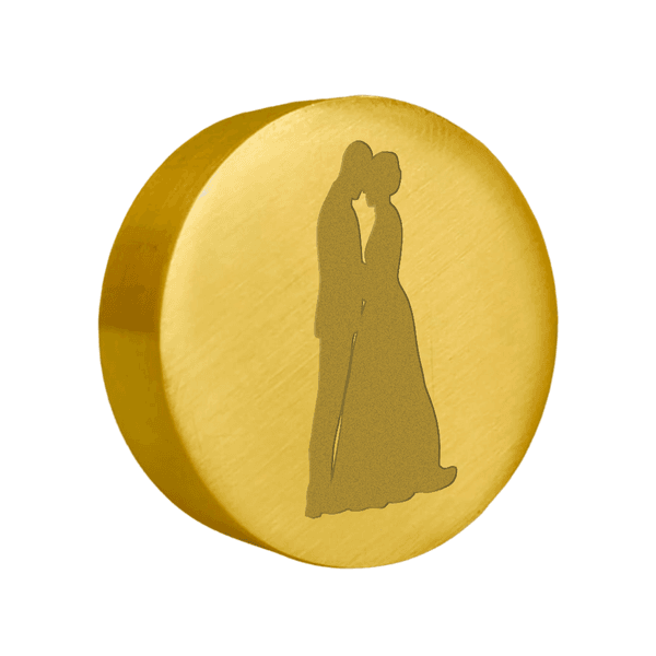 Sinete Clichê Dourado Casal