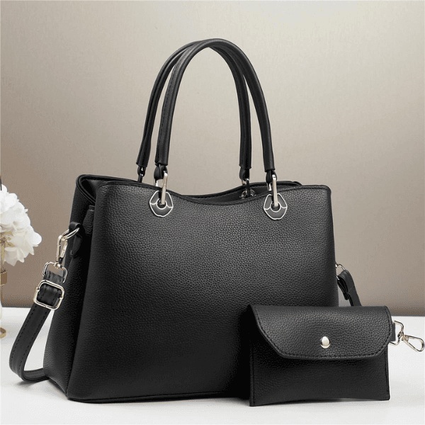 Bolsa Lis - Com Carteira - Preta Com ALça Nude 
