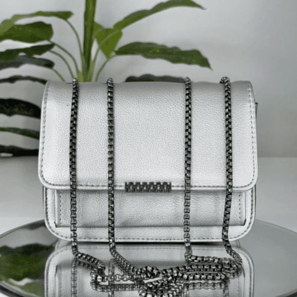 Bolsa Raquel - Prata Chumbo