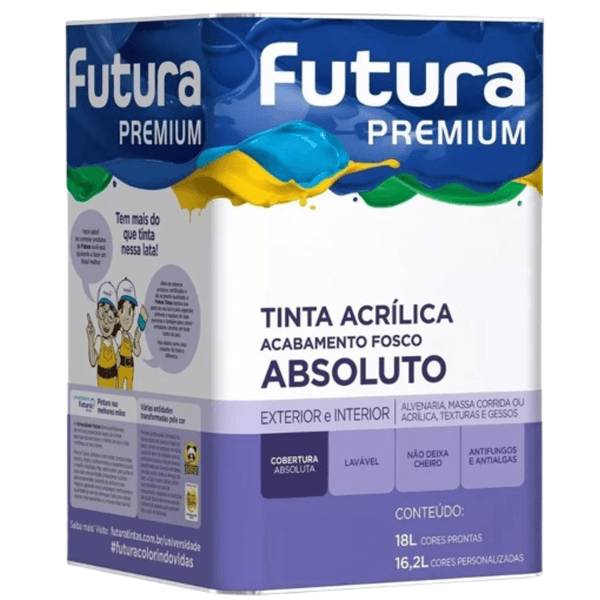 TINTA ACRÍLICA PREMIUM FOSCO ABSOLUTO CAPUCCINO 18L FUTURA