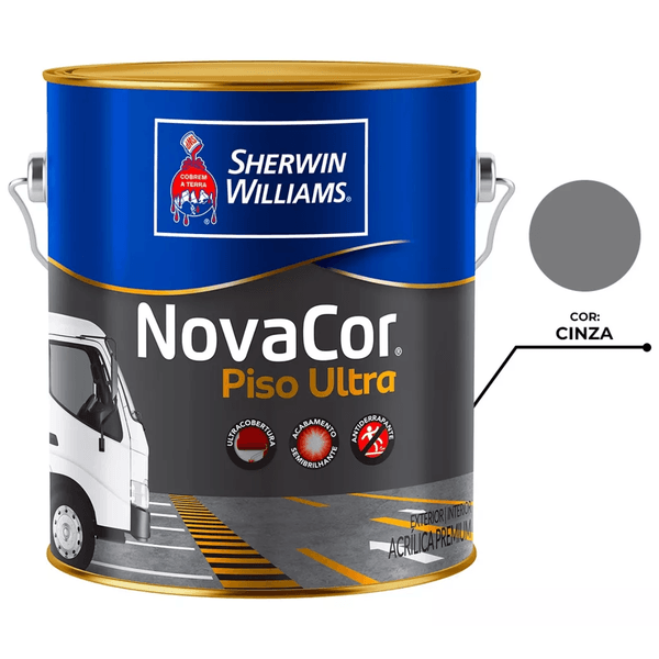 TINTA P/ PISO CINZA 3,6L NOVACOR PISO ULTRA SW