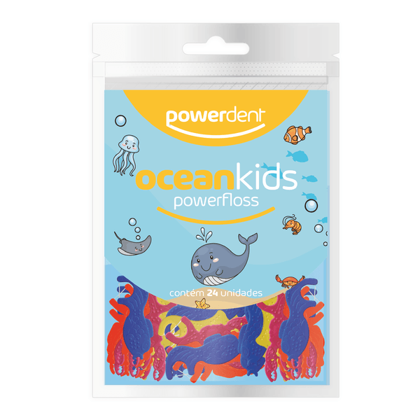 Fio Dental Ocean Kids Powerfloss 24 Unidades