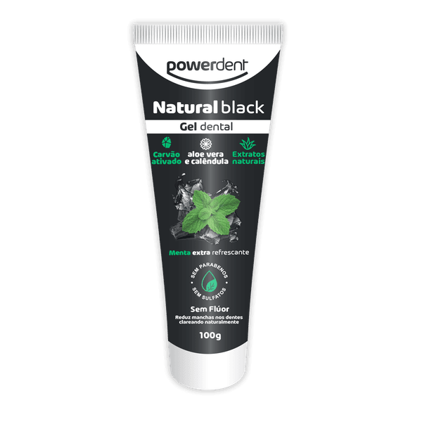 Gel Dental Natural Black Carvão Ativado 