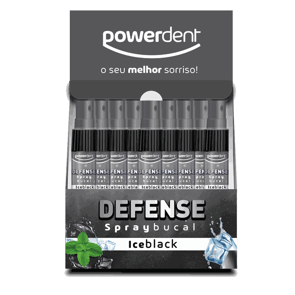 Spray Bucal Defense Ice Black 12un