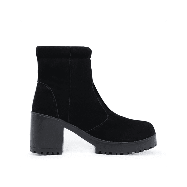 Coturno Mari Feminino Camurça Preta - Hella Shoes