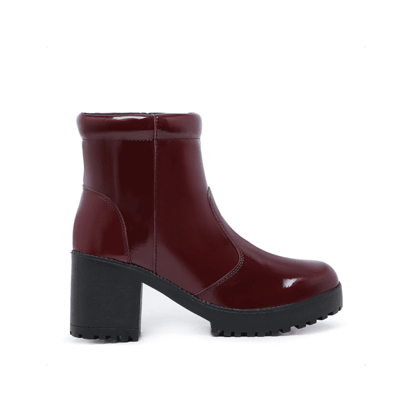 Coturno Mari Feminino Verniz Marsala - Hella Shoes
