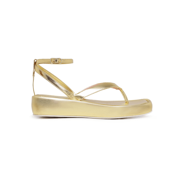 Sandália Flatform Feminina Lua Dourada - Hella Shoes