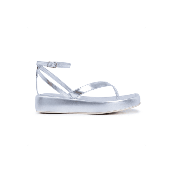 Sandália Flatform Feminina Lua Prata - Hella Shoes
