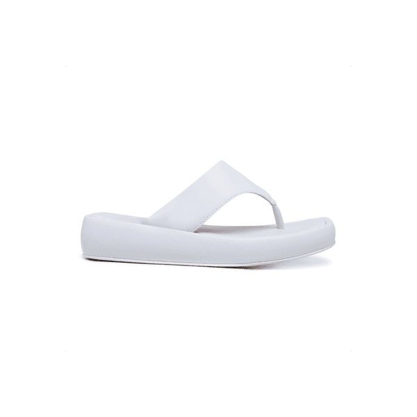 Sandália Flatform Feminina Bia Branca - Hella Shoes