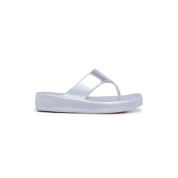 Sandália Flatform Feminina Bia Prata - Hella Shoes
