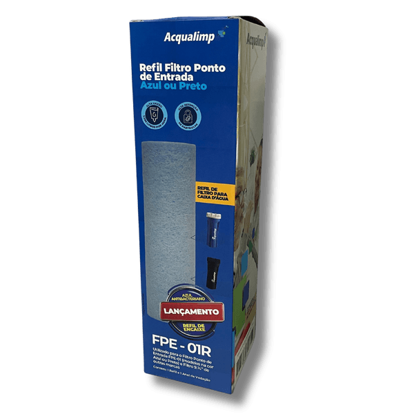 Refil para filtro Ponto de Entrada Azul ou Preto FPE-01R - Acqualimp 