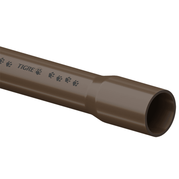 Tubo PVC Soldável 25mm 3/4 6m Marrom - Tigre