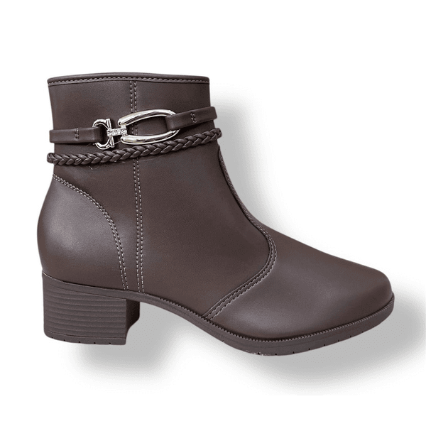 BOTA FEMININA MOLECA CAFÉ 5346.102 LANÇAMENTO