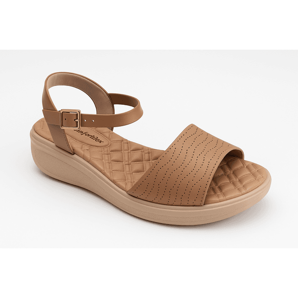 SANDÁLIA FEMININA ANABELA COMFORTFLEX 23-86403 ORTOPÉDICA CONFORTÁVEL