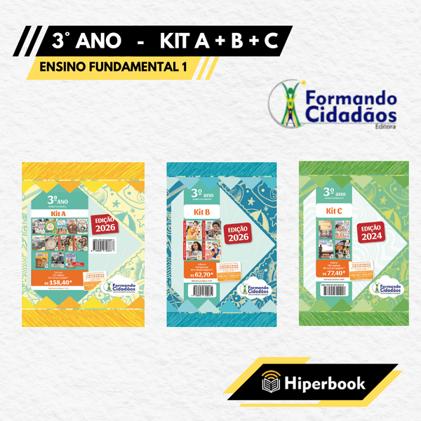 Formando Cidadãos - 3° Ano - Kit A + B + C - Ensino Fundamental 1