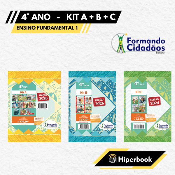 Formando Cidadãos - 4° Ano - Kit A + B + C - Ensino Fundamental 1