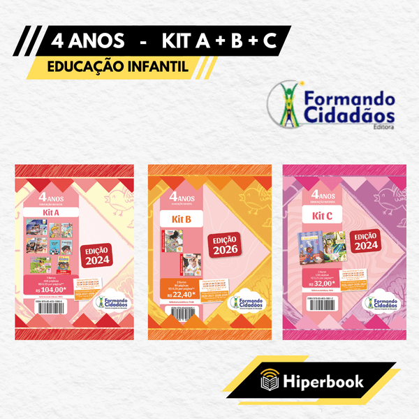 Formando Cidadãos - 4 Anos - Kit A + B + C - Educação Infantil
