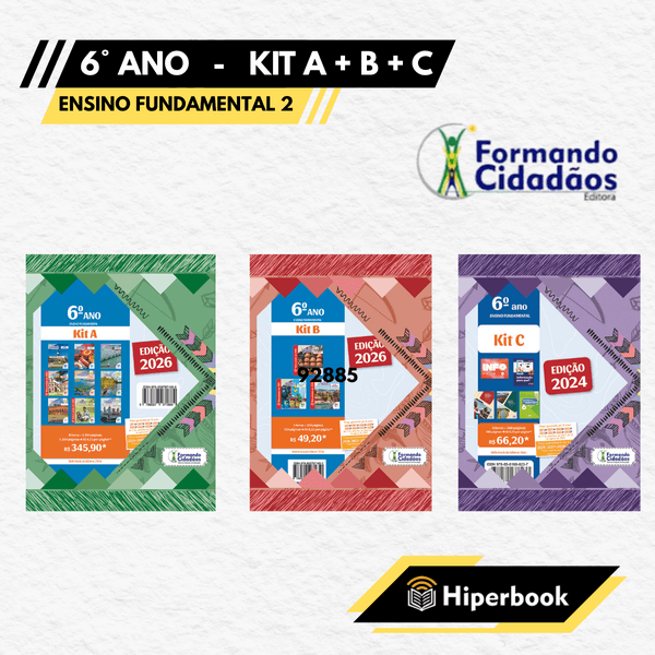 Formando Cidadãos - 6° Ano - Kit A + B + C - Ensino Fundamental 2