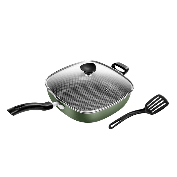 Frigideira Wok Quadrada Patolux N°29 Antiaderente Verde