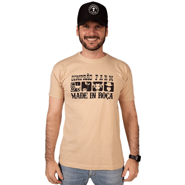 Camiseta Simprão Farm MAde In Roça Bege