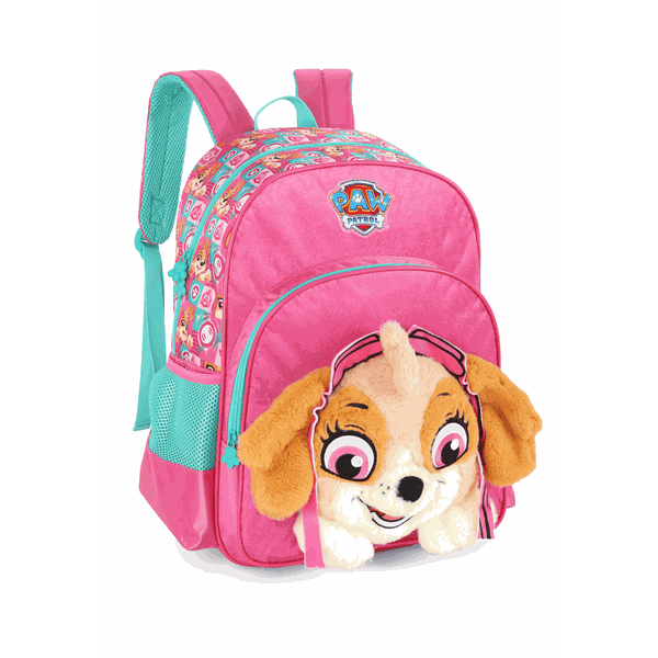 Mochila Escolar Infantil Feminina 16L Skye Patrulha Canina - Luxcel