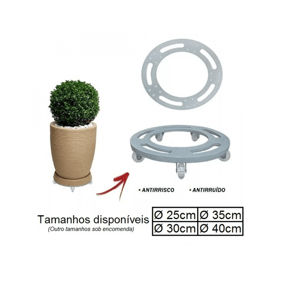 Suporte Aluminio (Rodizio Gel)