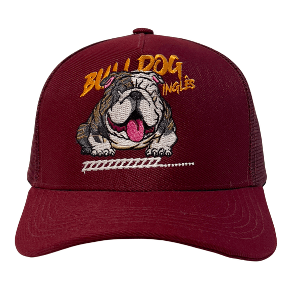 BONÉ IDR TRUCKER ABA CURVA OFICIAL- BULDOGUE INGLÊS ZZZ- VINHO