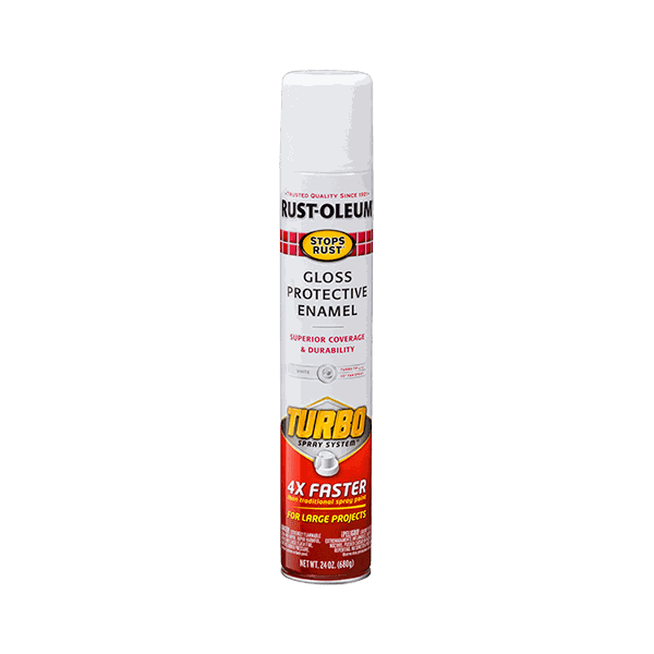 RUST OLEUM SPRAY TURBO STOPS RUST BRANCO BRIL