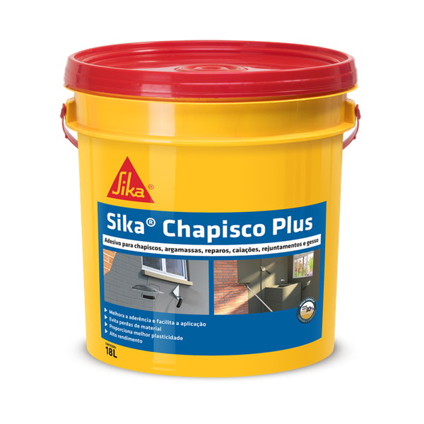Sika Chapisco Plus 18l - Adesivo para Argamassas, Chapiscos e gessos 
