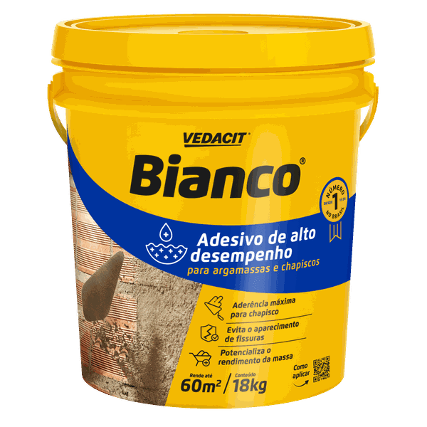 BIANCO - ADESIVO CHAPISCO BALDE 18L VEDACIT