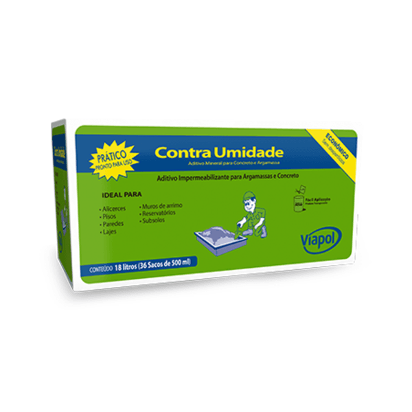 Contra Umidade Vipol Cx 18L - Aditivo Impermeabilizante 