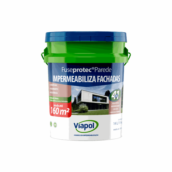Fuseprotec Parede - Impermeabiliza Fachadas Bd 14L / Bd 3,6L