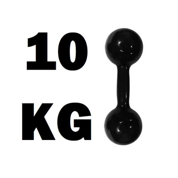 Halter Emborrachado 10Kg - Infinity Fitness 