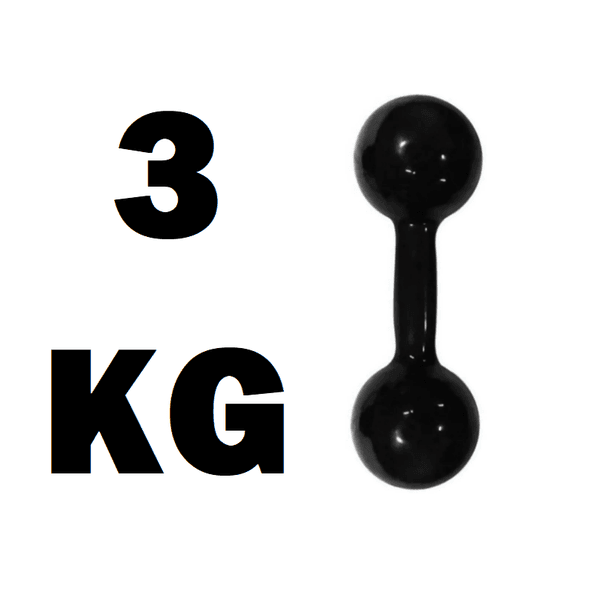 Halter Emborrachado 3Kg - Infinity Fitness 