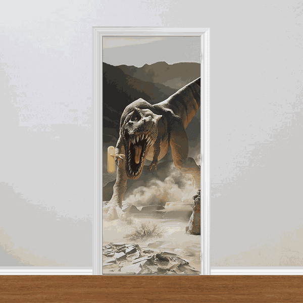 Adesivo para Porta - Dinossauros