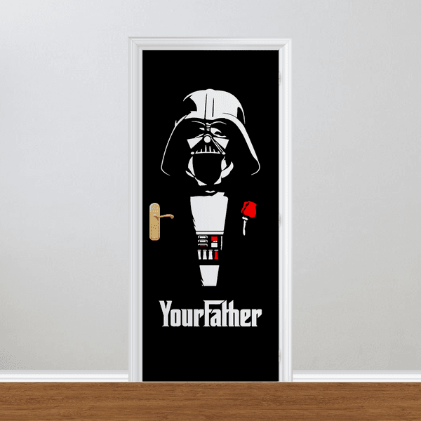 Adesivo para Porta - Your Father Darth Vader