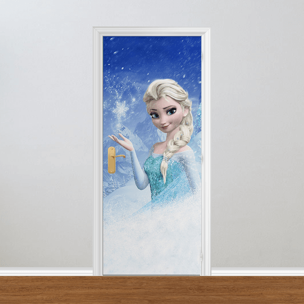 Adesivo para Porta - Frozen Elsa Neve