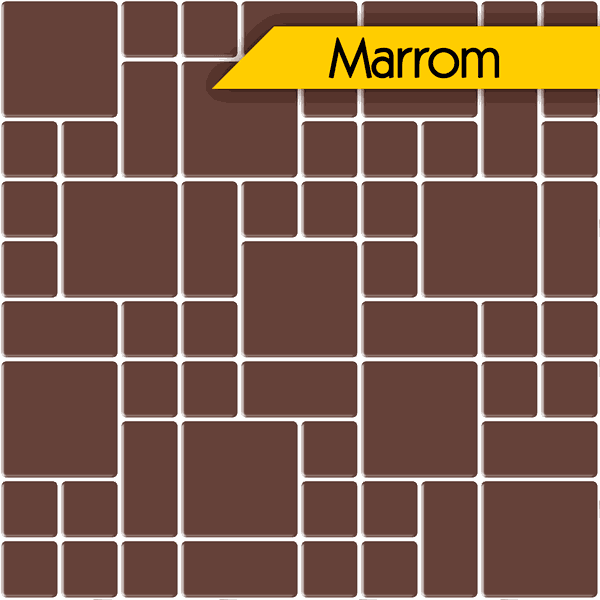 Pastilhas Resinadas Mosaico - Cor Marrom